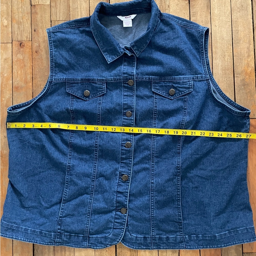 Vintage Alia Plus denim vest-Size 24W - Picture 8 of 11